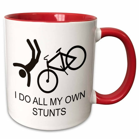 3dRose I do all my own stunts. - Two Tone Red Mug 11-ounce