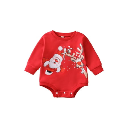 Gwiyeopda Baby Boys Girls Christmas Romper Long Sleeve Santa Claus Elk Print Casual Bodysuit
Gwiyeopda Baby Boys Girls Christmas Romper Long Sleeve Santa Claus Elk Print Casual Bodysuit