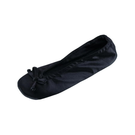 CTM Satin Ballerina Slipper House Shoe (Women)