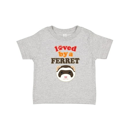 Inktastic Loved by a Ferret Gift Baby Boy or Baby Girl T-Shirt