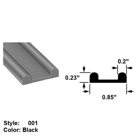 High Temperature Rubber Surface Mount Seal Style 001 - Ht. 0.23 x O all Wd. 0.85 - Black - 5 ft long
High Temperature Rubber Surface Mount Seal Style 001 - Ht. 0.23 x O all Wd. 0.85 - Black - 5 ft long