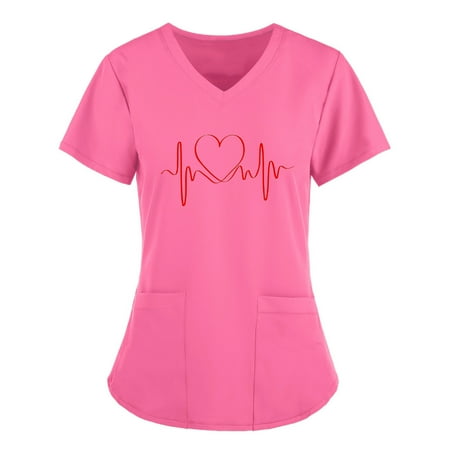 Muxika Nursing Uniform for Womens Scrubs Tops Color Casual Working Uniform with Pocket V-Neck Work Utility & Safety Tops Nursing Worker Protective Clothing Top
Muxika Nursing Uniform for Womens Scrubs Tops Color Casual Working Uniform with Pocket V-Neck Work Utility & Safety Tops Nursing Worker Protective Clothing Top