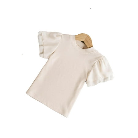 Cute Plain Round Neck Short Sleeve Apricot Toddler Girls T-Shirts (Girl s)
Cute Plain Round Neck Short Sleeve Apricot Toddler Girls T-Shirts (Girl s)