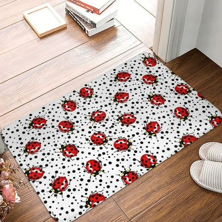 Front Door Mat Indoor Outdoor Outside Entrance - 16*24in Washable Red Ladybugs On Black Dotted -Thin Bathroom Rugs Fit Under Door Kitchen Rugs Mats for Floor Bath Rugs for Bathroom
Front Door Mat Indoor Outdoor Outside Entrance - 16*24in Washable Red Ladybugs On Black Dotted -Thin Bathroom Rugs Fit Under Door Kitchen Rugs Mats for Floor Bath Rugs for Bathroom