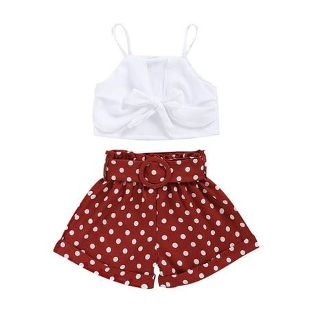 Toddler Baby Girls Summer Sleeveless Bowknot Suspender Tops+Dot Printed Shorts Outfits Fashion Children s Suit
Toddler Baby Girls Summer Sleeveless Bowknot Suspender Tops+Dot Printed Shorts Outfits Fashion Children s Suit