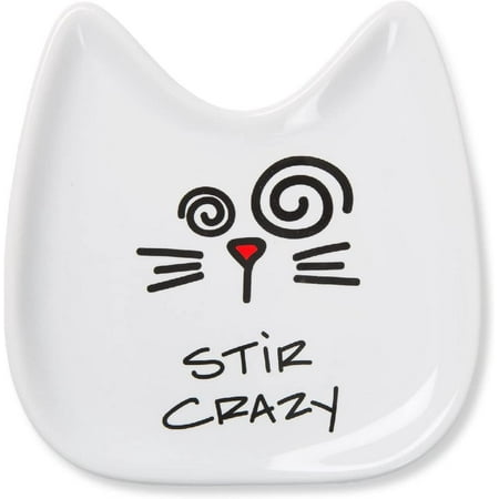 Blobby Cat Cat Spoon Rest Stir Crazy 5 White