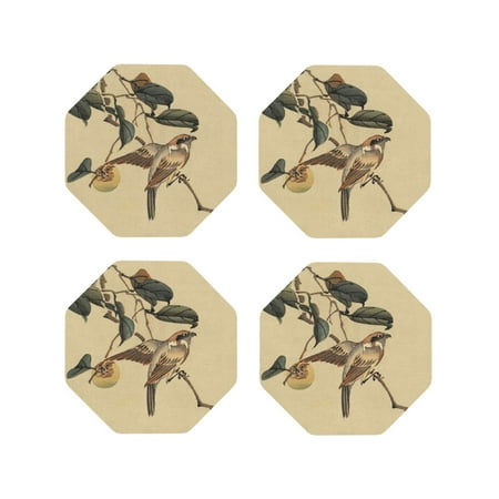 Fuzoiu Vintage Bird Print Leather Coasters Set Drink Coasters Set of 4 for Tabletop Protection Durable PVC Coasters Home Décor and Housewarming Gift-Octagon
Fuzoiu Vintage Bird Print Leather Coasters Set Drink Coasters Set of 4 for Tabletop Protection Durable PVC Coasters Home Décor and Housewarming Gift-Octagon