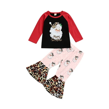 TheFound Toddler Baby Girl Christmas Outfit Santa Claus Print Long Sleeve Top Bell Bottom Pants Clothes
TheFound Toddler Baby Girl Christmas Outfit Santa Claus Print Long Sleeve Top Bell Bottom Pants Clothes