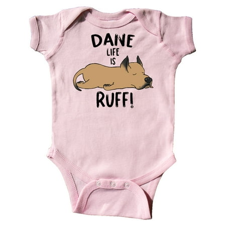 Inktastic Dane Life is Ruff! Tan Great Dane Gift Baby Boy or Baby Girl Bodysuit