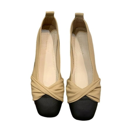 Bellella Women Flats Square Toe Pumps Slip On Dress Shoe Lightweight Casual Shoes Party Wedding Mary Jane Khaki 5.5 
Bellella Women Flats Square Toe Pumps Slip On Dress Shoe Lightweight Casual Shoes Party Wedding Mary Jane Khaki 5.5