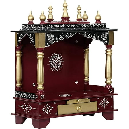 Mereappne Wooden Temple for Home Size 23.9 X 11.9 X 29.9 inch Maroon Mandir House Decoration
Mereappne Wooden Temple for Home Size 23.9 X 11.9 X 29.9 inch Maroon Mandir House Decoration