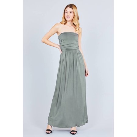 Bella Grace Rayon Modal Spandex Tube Top Maxi Dress