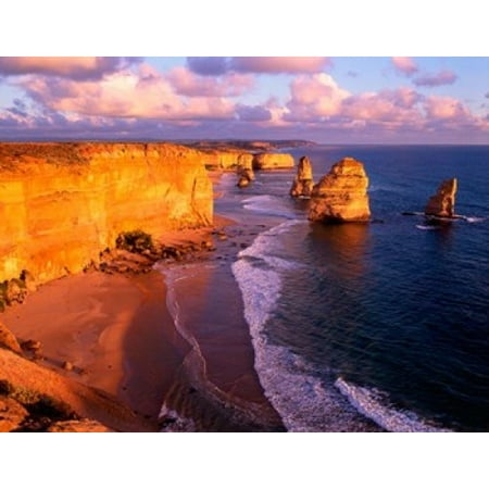Morning at 12 Apostles Great Ocean Road Port Campbell National Park Victoria Australia Canvas Art - Howie Garber DanitaDelimont (26 x 20)