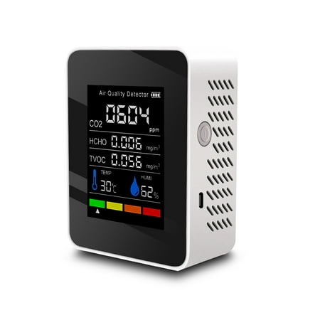 Yabuy Household Air Quality Detector Multifunctional CO2 Tester with Carbon Dioxide TVOC HCHO Value Electricity Quantity Temperature Humidity Display with Alarm Function
Yabuy Household Air Quality Detector Multifunctional CO2 Tester with Carbon Dioxide TVOC HCHO Value Electricity Quantity Temperature Humidity Display with Alarm Function