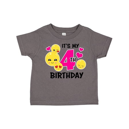 Inktastic Its My 4th Birthday with Smiling Emoticons Gift Toddler Toddler Girl T-Shirt
Inktastic Its My 4th Birthday with Smiling Emoticons Gift Toddler Toddler Girl T-Shirt