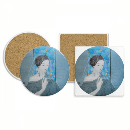 Blue Beauty White Yarn Chinese Painting Coaster Cup Mug Holder Absorbent Stone Cork Base Set
Blue Beauty White Yarn Chinese Painting Coaster Cup Mug Holder Absorbent Stone Cork Base Set