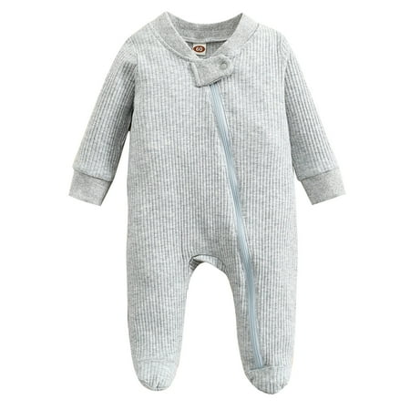 Rovga Boys Girls Long Sleeve Ribbed Solid Color Zipper Romper Bodysuits Baby Cute Beautiful Clothing
Rovga Boys Girls Long Sleeve Ribbed Solid Color Zipper Romper Bodysuits Baby Cute Beautiful Clothing