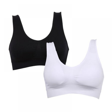 Women s Wireless Bra - Soft Women Bras Breathable Underwear Seamless for Sports Yoga Running (Black & White) - 2 Pack
Women s Wireless Bra - Soft Women Bras Breathable Underwear Seamless for Sports Yoga Running (Black & White) - 2 Pack