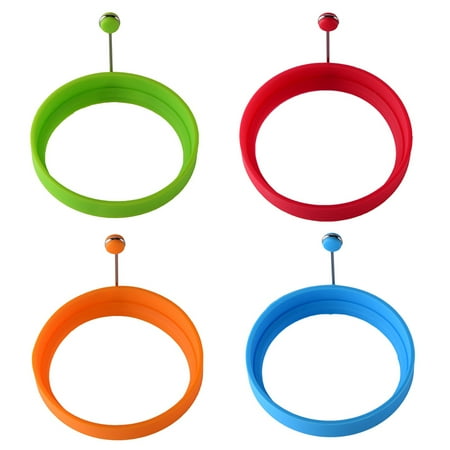 RuiKe Silicone Egg Ring Nonstick Stencils Ring for Omelette Pancake Sandwiches Round Shaper with Handle for Cooking Breakfast
RuiKe Silicone Egg Ring Nonstick Stencils Ring for Omelette Pancake Sandwiches Round Shaper with Handle for Cooking Breakfast