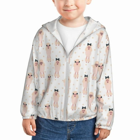 Sun Hoodie for Kids Cartoon Cute Poodle Dog Bow Tie Long Sleeve Swim Fishing Shirts Sun Protection Zip Up Jacket Clothing Athletic Hoodie
Sun Hoodie for Kids Cartoon Cute Poodle Dog Bow Tie Long Sleeve Swim Fishing Shirts Sun Protection Zip Up Jacket Clothing Athletic Hoodie