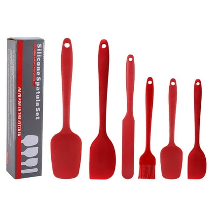 Heat Resistant Silicone Spatulas Bakeware Set of 6 Non-Stick Ergonomic Cooking Baking Mixing Rubber Spatula Kitchen Utensils
Heat Resistant Silicone Spatulas Bakeware Set of 6 Non-Stick Ergonomic Cooking Baking Mixing Rubber Spatula Kitchen Utensils