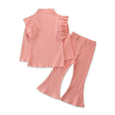 Canrulo Toddler Little Baby Girls Fall Winter Clothes Ruffle Long Sleeve Tops and Flared Pants 2Pcs Outfits Pink 2-3 Years
Canrulo Toddler Little Baby Girls Fall Winter Clothes Ruffle Long Sleeve Tops and Flared Pants 2Pcs Outfits Pink 2-3 Years