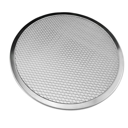 Pizza Pan Baking Tray Round Aluminium Flat Mesh Pizza Mold Tray Kitchen Bakeware Tool - 7 Inches