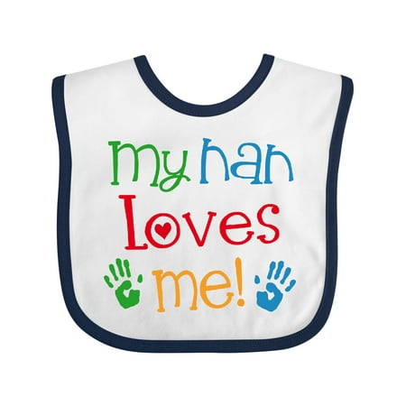 Inktastic My Nan Loves Me Gift Baby Boy or Baby Girl Bib