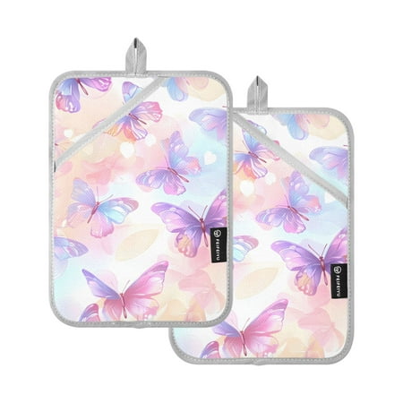 Pot Holders Set of 2 Heat Resistant 338℉ Kitchen Oven Gloves Potholder Cooking Baking Microwave Mitts Butterfly on Shiny
Pot Holders Set of 2 Heat Resistant 338℉ Kitchen Oven Gloves Potholder Cooking Baking Microwave Mitts Butterfly on Shiny