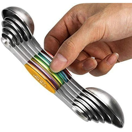 Magnetic Measuring Spoons Set of 6 Stainless Steel DoubleSided Stackable Teaspoons Perfect for Accurately Measuring Dry and Liquid Components – Metal Stainless Steel Measuring Spoon Kitchen Gadget
Magnetic Measuring Spoons Set of 6 Stainless Steel DoubleSided Stackable Teaspoons Perfect for Accurately Measuring Dry and Liquid Components – Metal Stainless Steel Measuring Spoon Kitchen Gadget