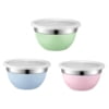 3pcs Stainless Steel Mixing Bowl Stackable Colorful Salad Bowl Multi-purpose Nesting Bowl with PP Lid for Baking Food Storage Kit
3pcs Stainless Steel Mixing Bowl Stackable Colorful Salad Bowl Multi-purpose Nesting Bowl with PP Lid for Baking Food Storage Kit