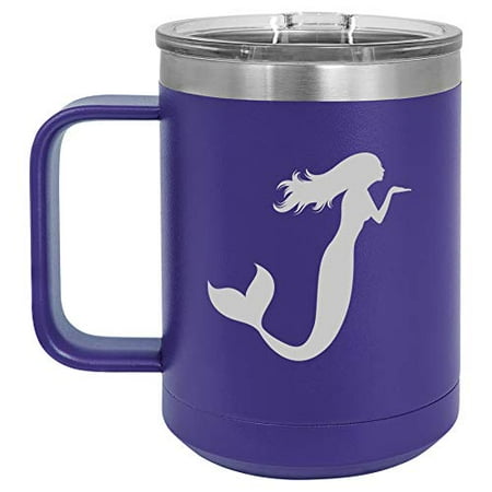 15 oz Tumbler Coffee Mug Travel Cup With Handle & Lid Vacuum Insulated Stainless Steel Mermaid (Purple)
15 oz Tumbler Coffee Mug Travel Cup With Handle & Lid Vacuum Insulated Stainless Steel Mermaid (Purple)