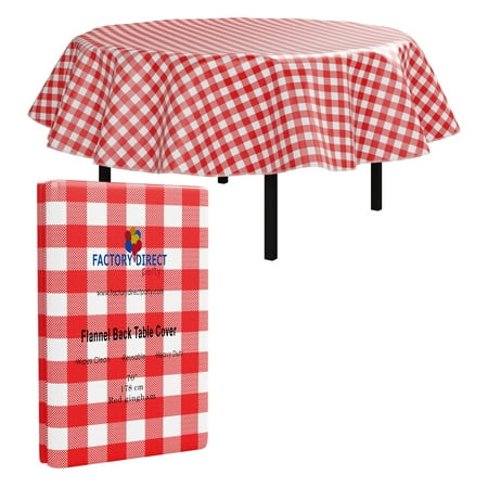 Crown Display Red Gingham - Round Flannel Backed Vinyl Tablecloth - Quality Waterproof Table Cover - 70 inch.
Crown Display Red Gingham - Round Flannel Backed Vinyl Tablecloth - Quality Waterproof Table Cover - 70 inch.