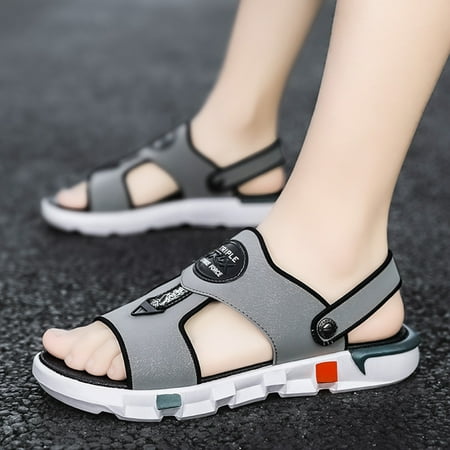 Cathalem Men Summer Casual Leather Sandals Leather Beach Shoes Anti Slip Open Toe Sandals Mens Fashion Sandals Grey 9.5
Cathalem Men Summer Casual Leather Sandals Leather Beach Shoes Anti Slip Open Toe Sandals Mens Fashion Sandals Grey 9.5