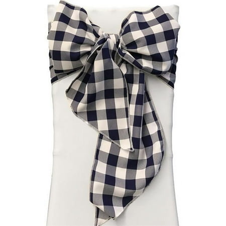 TCcheck8x108-Pk10-NavyK72 Gingham Checkered Chair Bows - White & Navy - 8 x 108 in. - Pack of 10
TCcheck8x108-Pk10-NavyK72 Gingham Checkered Chair Bows - White & Navy - 8 x 108 in. - Pack of 10
