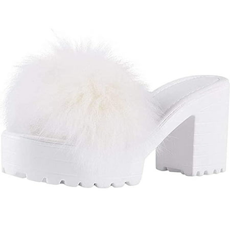 Juebong Womens Slippers Square Heel Platform Casual Plus Size Classic Fashion Platform Shoes White Size 6.5-7
Juebong Womens Slippers Square Heel Platform Casual Plus Size Classic Fashion Platform Shoes White Size 6.5-7