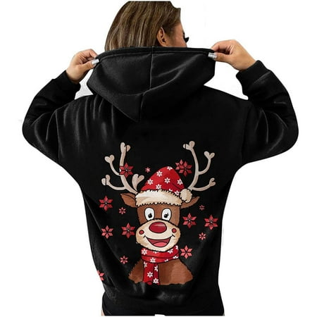 jsaierl Womens Hoodies Sweatshirts Funny Graphic Christmas Drawstring Pullover Long Sleeve Cute Tops for Women Comfy Loose Hoodies Sweatshirt for Holiday
jsaierl Womens Hoodies Sweatshirts Funny Graphic Christmas Drawstring Pullover Long Sleeve Cute Tops for Women Comfy Loose Hoodies Sweatshirt for Holiday