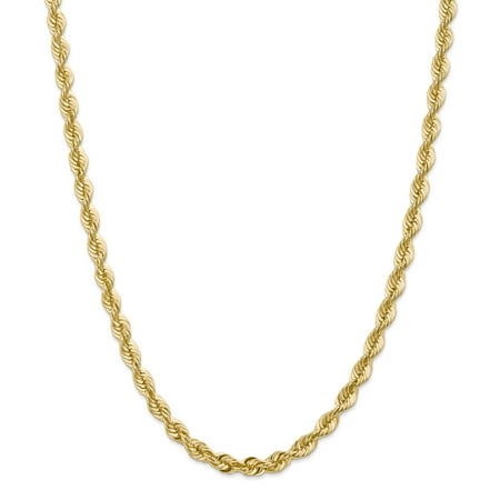 14K Yellow Gold 6mm Handmade Regular Rope Chain 20 IN