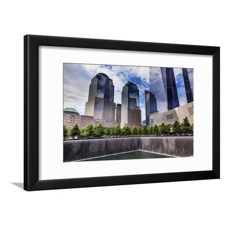 World Trade Center Memorial Pool Fountain, New York, Ny Framed Print Wall Art By William Perry