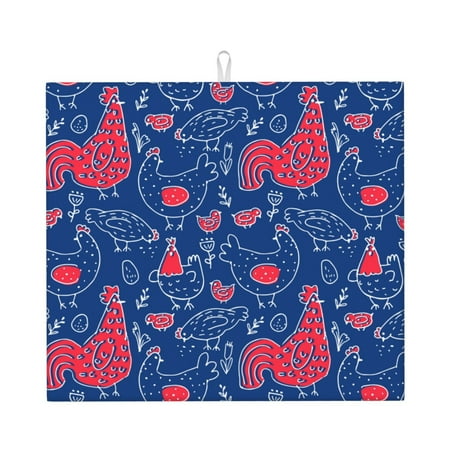 Goofa Dish Drying Mat Super Absorbent Drying Mat Large Dish Drying Mats for Kitchen Counter Easy Clean Dish Mat Kitchen Drying Mat 16 x 18 ( Chicken and Rooster )
Goofa Dish Drying Mat Super Absorbent Drying Mat Large Dish Drying Mats for Kitchen Counter Easy Clean Dish Mat Kitchen Drying Mat 16 x 18 ( Chicken and Rooster )