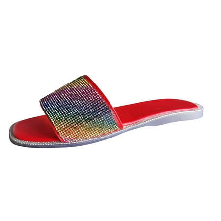 Dyfzdhu Summer Slippers On Shoes Toe Outdoor Rainbow Flat Women s Slip Round Women s slipper
Dyfzdhu Summer Slippers On Shoes Toe Outdoor Rainbow Flat Women s Slip Round Women s slipper