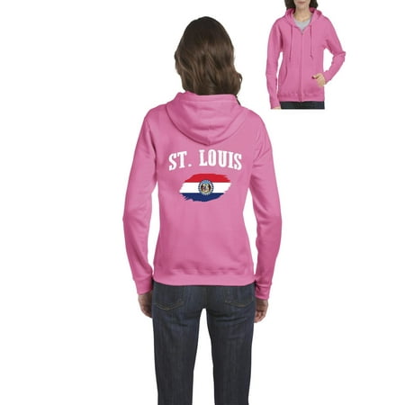 St. Louis Missouri Women's Full-Zip Hooded Sweatshirt