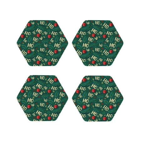 Honeii Green Background With Ho Print Leather Coaster Set of 4 Ideal for Safeguarding Your Furniture from Drinks Spills and Effortless Cleanup-Hexagon
Honeii Green Background With Ho Print Leather Coaster Set of 4 Ideal for Safeguarding Your Furniture from Drinks Spills and Effortless Cleanup-Hexagon
