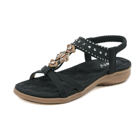 Jsezml Womens Summer Sandals with Arch Support Comfortable Soft Sole Anti Slip Rhinestone Bohemian Dress Sandals
Jsezml Womens Summer Sandals with Arch Support Comfortable Soft Sole Anti Slip Rhinestone Bohemian Dress Sandals