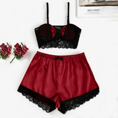 Hanas Fashion Lingerie Fashion Women Sexy Tops Shorts Lace Nightdress Camisole Pajamas Underwear Set Honeymoon
Hanas Fashion Lingerie Fashion Women Sexy Tops Shorts Lace Nightdress Camisole Pajamas Underwear Set Honeymoon