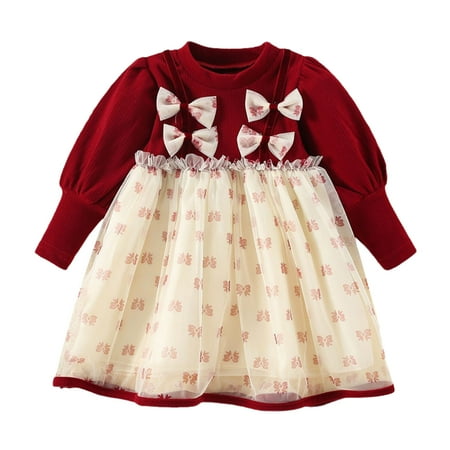 LIhncine Girls Dress Toddler Autumn Girls Long Sleeve Mesh Princess Dress Bow Sweet Bubble Sleeve Outwear (Red 9-12 Months)
LIhncine Girls Dress Toddler Autumn Girls Long Sleeve Mesh Princess Dress Bow Sweet Bubble Sleeve Outwear (Red 9-12 Months)