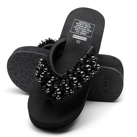 YOTAMI Womens Sandals Women Girls Floral Wedges Bohemian Style Flip Flops Sandals Slippers Beach Shoes Black
YOTAMI Womens Sandals Women Girls Floral Wedges Bohemian Style Flip Flops Sandals Slippers Beach Shoes Black