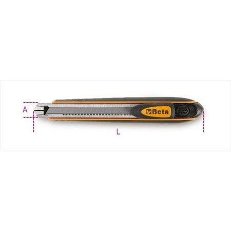 Beta Tools 017700050 1770 BM-Utility Knife- 6 Blades - 9 mm.