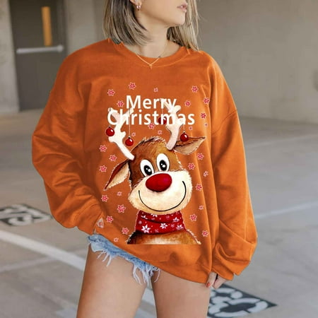 jsaierl Oversized Sweatshirts for Women Crewneck Long Sleeve Shirts Christmas Deer Print Tops Graphic Funny Blouse Tee Pullover Christmas Gifts for Women
jsaierl Oversized Sweatshirts for Women Crewneck Long Sleeve Shirts Christmas Deer Print Tops Graphic Funny Blouse Tee Pullover Christmas Gifts for Women