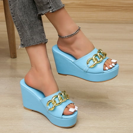Womens Open Toe Sandals non Slip- Beach One-line Fish Mouth Thick Sole Casual Sandals Sky Blue Size 6.5
Womens Open Toe Sandals non Slip- Beach One-line Fish Mouth Thick Sole Casual Sandals Sky Blue Size 6.5